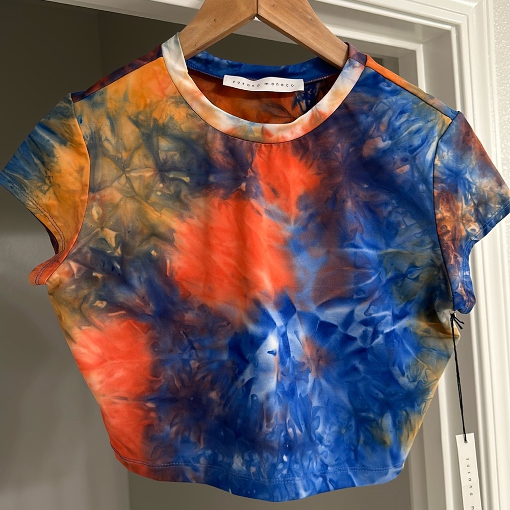 Susana Monaco crop tie die top